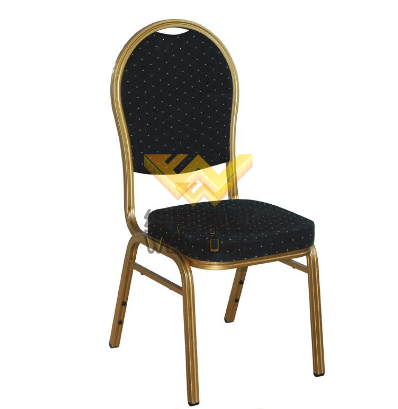 High quality Metal banquet chair with fabric seat for rental
